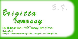 brigitta vamossy business card